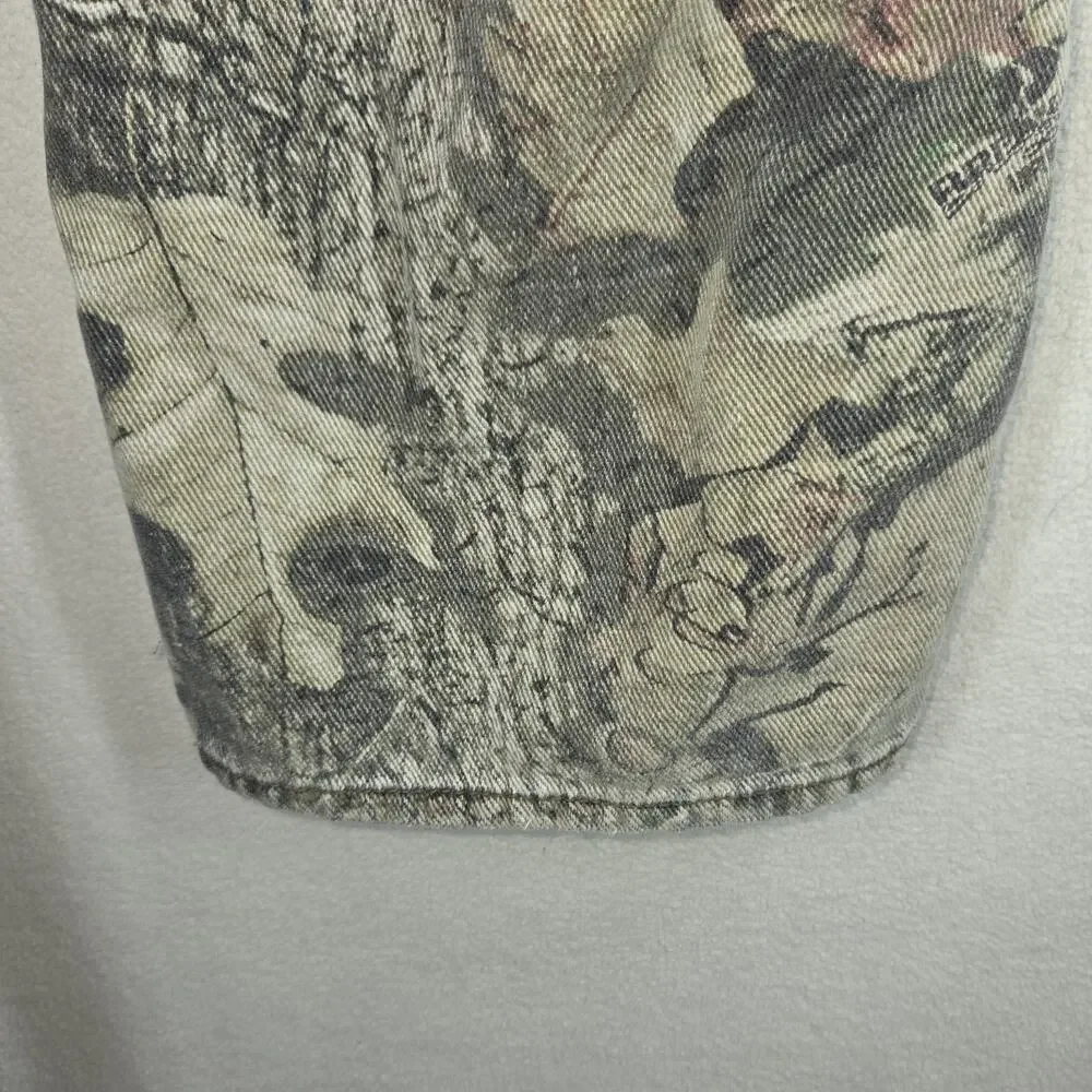 Mossy Oak Pants Mens 36x34 Green Hunting Country Camo Pockets Woodlands Y2k 2000
